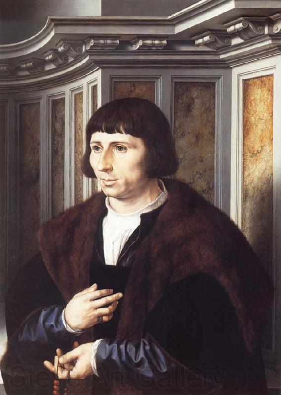 Jan Gossaert Mabuse Portrait of a Man with a Rosary France oil painting art